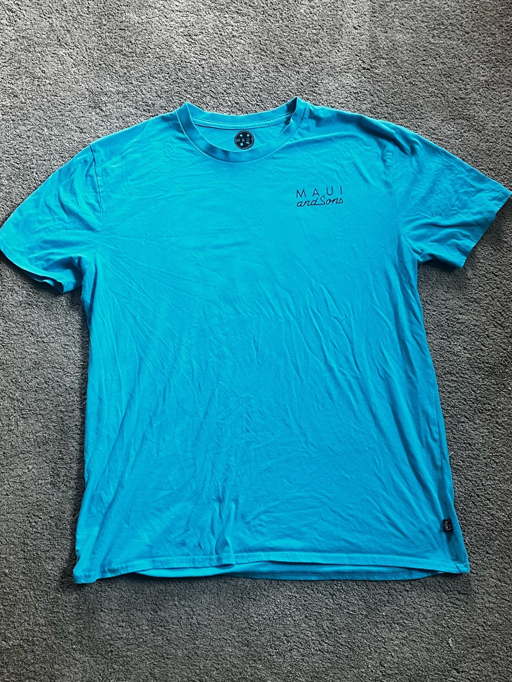 Maui and Sons Bright Turquoise Short-Sleeve Crewneck Tee